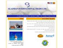 Tablet Screenshot of glazmantrade.com